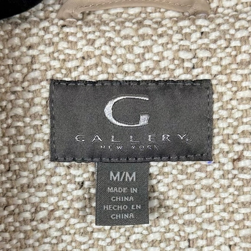 Gallery New York Walker Coat Medium Oatmeal Tweed Wool Blend NWT Chic Old Money - Picture 2 of 11